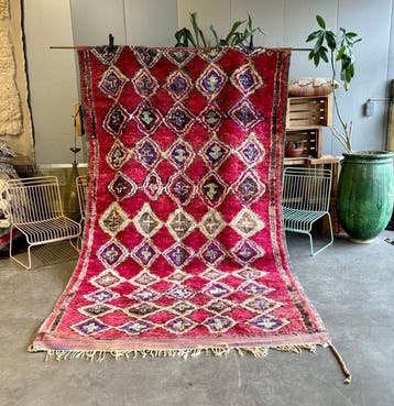 Vintage Talsint Tapijt uit de Haouz-regio – Handgeweven, Nieuw