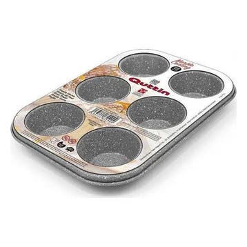 Quttin bakplaat muffins voor 6 porties marmer-look grijs, Ophalen of Verzenden, Nieuw