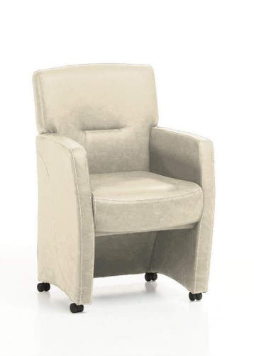 Eetkamerstoel Cindy - eetkamerstoelen - Creme, Nieuw, Stof