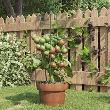 vidaXL Plantensteunen 5 st met 3 ringen 45 cm staal groen, Tuin en Terras, Bloembakken en Plantenbakken, Verzenden, Nieuw, 30 tot 60 cm