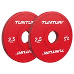 Tunturi Platinum Fractional Plate - Bumperplates - Rood, Sport en Fitness, Fitnessmaterialen, Verzenden, Nieuw