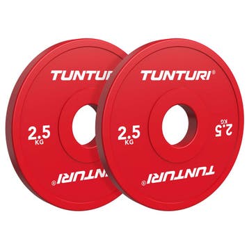 Tunturi Platinum Fractional Plate - Bumperplates - Rood, Sport en Fitness, Verzenden, Nieuw