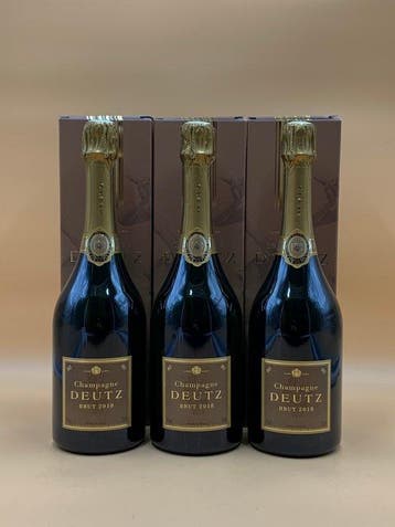 2018 Deutz - Champagne Brut - 3 Fles (0,75 liter), Nieuw