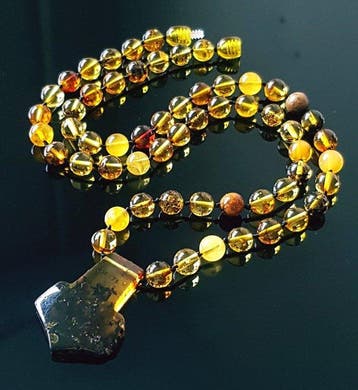 Amber Vintage amberhangerketting pendant amulet Vrouwen