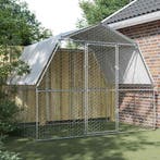 vidaXL Kippenhokken met dak en deur gegalvaniseerd staal, Verzenden, Nieuw