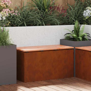 vidaXL Tuinbank Roestig 80 x 40 x 43 cm Cortenstaal, Verzenden, Nieuw