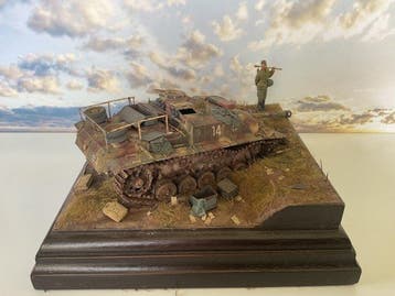 Tamiya - Speelgoed Stug vastgelopen in de modder na gevecht, Nieuw