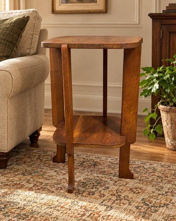 Antiek houten bijzettafel – Amsterdamse School-stijl – met