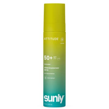 Attitude Sunly Sunscreen Spray SPF50 Unscented - 75ml, Ophalen of Verzenden, Nieuw, Overige typen