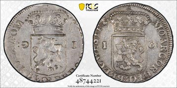 Provincie W.Friesland misslag 1 gulden, Verzenden, 1 gulden, Losse munt, Zilver