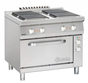 Bartscher 4 elektrische kookplaten met elektrische oven, Verzenden, Nieuw in verpakking