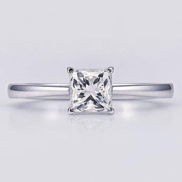 Ring - 14 karaat Witgoud - 1.00ct. tw. Diamant (Natuurlijk), Nieuw
