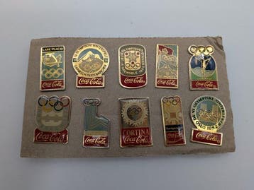 Coca-Cola - Winter Olympic Games pin badge set, 10 pieces, Nieuw