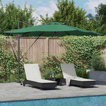 vidaXL Parasol Groen 286 x 284 x 270 cm Aluminium en, Tuin en Terras, Parasols, Verzenden, Nieuw, 2 tot 3 meter