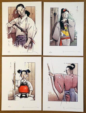 Michetz, Marc - 4 Ex Libris - Le Katana + Larc à flèche +, Boeken, Nieuw