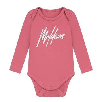 Malelions Baby Longsleeve Bodysuit Dark Pink - 50 (0-1, Ophalen of Verzenden, Nieuw
