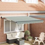 vidaXL Markies Groen en Wit 300 x 250 x 165 cm Polyester, Tuin en Terras, Zonneschermen, Verzenden, Nieuw