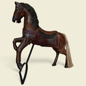 altro - sculptuur, Cavallino - 76 cm - Smeedijzer - 1980