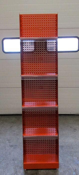 Rek, Display Perfo B43 x D23 x H183cm, oranje, Nieuw