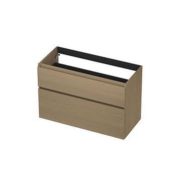 INK - Onderkast 2 Laden Greeploos met Houten Keerlijst, Ophalen of Verzenden, Nieuw