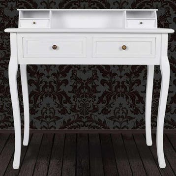 vidaXL Kaptafel Femke met lades wit, Verzenden, Nieuw