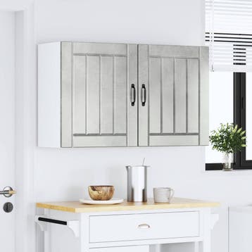 vidaXL Keuken Wandkasten 2 stuks Lucca Betonnen Grijs, Verzenden, Nieuw, Grijs