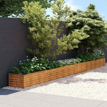 vidaXL Verhoogde tuinbak 580x50x36 cm cortenstaal, 100 cm of meer, Verzenden, Nieuw, Metaal