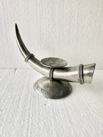 Theelichthouder - pewter