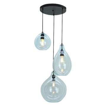 Design hanglamp blauw, Cees, Huis en Inrichting, Lampen | Hanglampen, Ophalen of Verzenden, Nieuw, Glas, Design