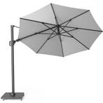 Challenger T2 zweefparasol 350 cm rond lichtgrijs, Tuin en Terras, Parasols, Ophalen of Verzenden, Nieuw