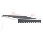 Zonnescherm Bitonto luifel handbediend met knikarm 250x200 c, Verzenden, Nieuw