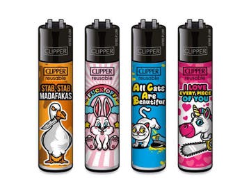 Clipper aansteker - Mix Slogan 7 - CP11 (4 stuks), Verzenden, Nieuw