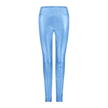 Ibana • leren broek Colette metallic • 36, Kleding | Dames, Broeken en Pantalons, Nieuw, Maat 36 (S), Ibana, Verzenden