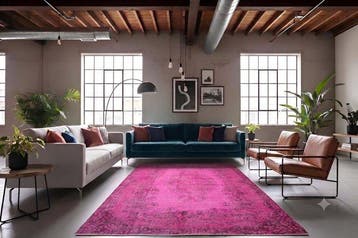 Dromerige roze vintage - Vloerkleed - 280 cm - 175 cm - met, Nieuw