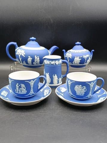 Wedgwood - Josiah Wedgwood - Theeservies (7) - Biscuit, Antiek en Kunst