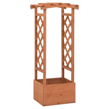 vidaXL Latwerkplantenbak met boog 49x39x117 cm vurenhout, Verzenden, Minder dan 60 cm, Nieuw, 60 cm of meer