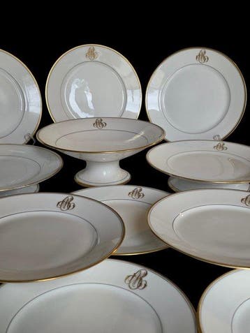 Porcelaine de Paris - Tafelservies (13) - Porselein, Antiek en Kunst