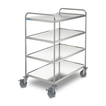Hupfer RVS Serveerwagen | 4-plateaus | 1095x695x1275 mm, Verzenden, Nieuw in verpakking