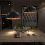 vidaXL Plafondlampen 2 st halfrond E27 50 cm zwart en, Verzenden, Nieuw