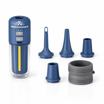 SmartOutdoor Zero X4 Mini Luchtpomp Blauw – Oplaadbaar &, Caravans en Kamperen, Luchtpompen, Ophalen of Verzenden, Nieuw