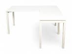 N-poot hoekbureau, 160x160cm, wit, Overige plaatsen, Ophalen of Verzenden, Gebruikt, Bureau