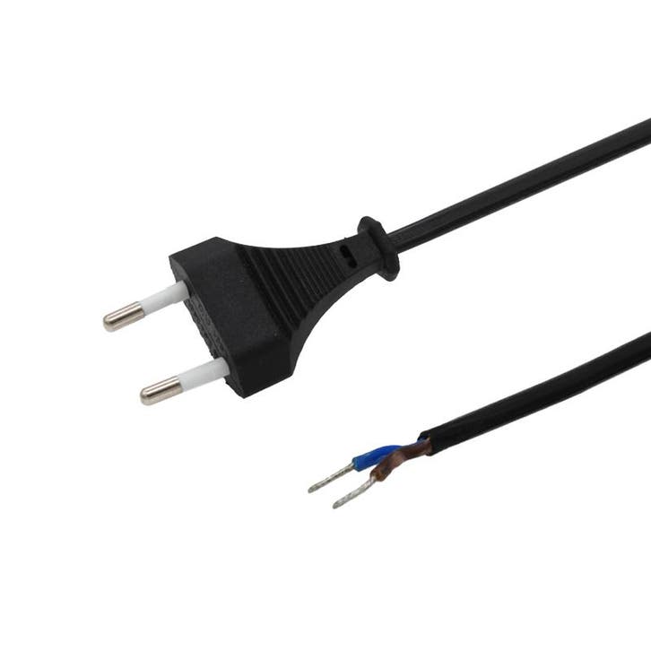 AANSLUITSNOER | 2M | EURO 2 X 0.75MM | ZWART, Huis en Inrichting, Lampen | Overige