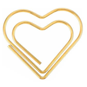 Fako Bijoux - 100x Clip Hart Goud - Sluitclip - Paperclip -, Verzenden, Nieuw
