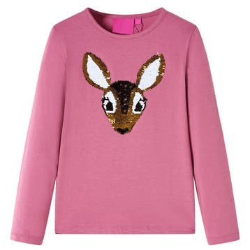 vidaXL Kindershirt met lange mouwen 92 frambozenkleurig, Verzenden, Nieuw