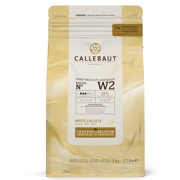 Callebaut Chocolade Callets Wit (W2) 1kg, Verzenden, Nieuw