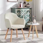 Nieuw: Corduroy Modern Design Eetkamerstoel – Houten Poten, Huis en Inrichting, Stoelen, Overige kleuren, Verzenden, Nieuw, Hout