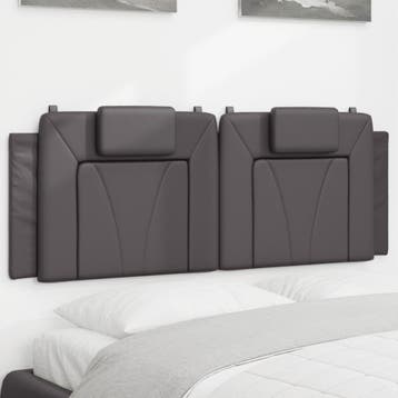 vidaXL Hoofdbordkussen Viana 120 cm kunstleer grijs, Verzenden, Nieuw, Grijs, Overige materialen