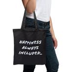 Happiness Shopping Bag – Happiness Always Included, Verzenden, Nieuw, Zwart