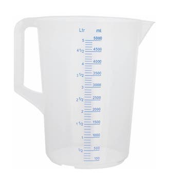 Maatbeker Kunststof, 5 liter, Verzenden, Nieuw