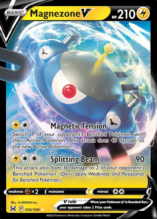 Magnezone V 056/196 Lost Origin, Hobby en Vrije tijd, Verzamelkaartspellen | Pokémon, Losse kaart, Nieuw, Foil, Ophalen of Verzenden